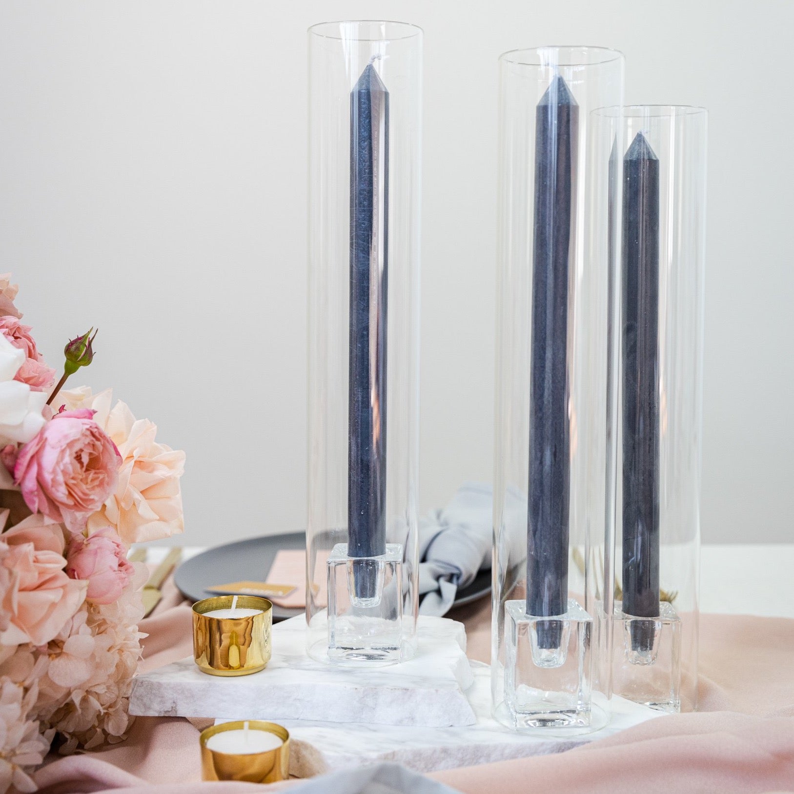Cylinder Glass Candle Sleeve (6.5cm x 35cm)